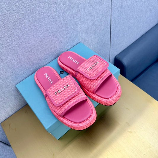 PRADA Crochet Mule 20 Hot Pink