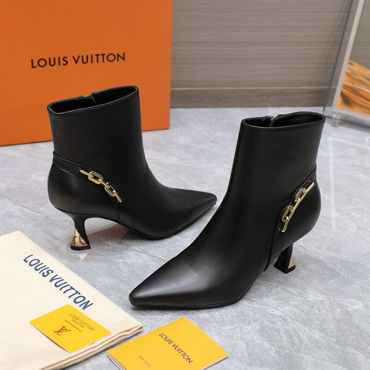 Louis Vuitton Sparkle Ankle Boots 70mm Black Cowhide