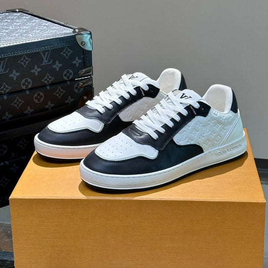 Louis Vuitton SNEAKER WHITE MIX BLACK EMBOSSED CALFSKIN