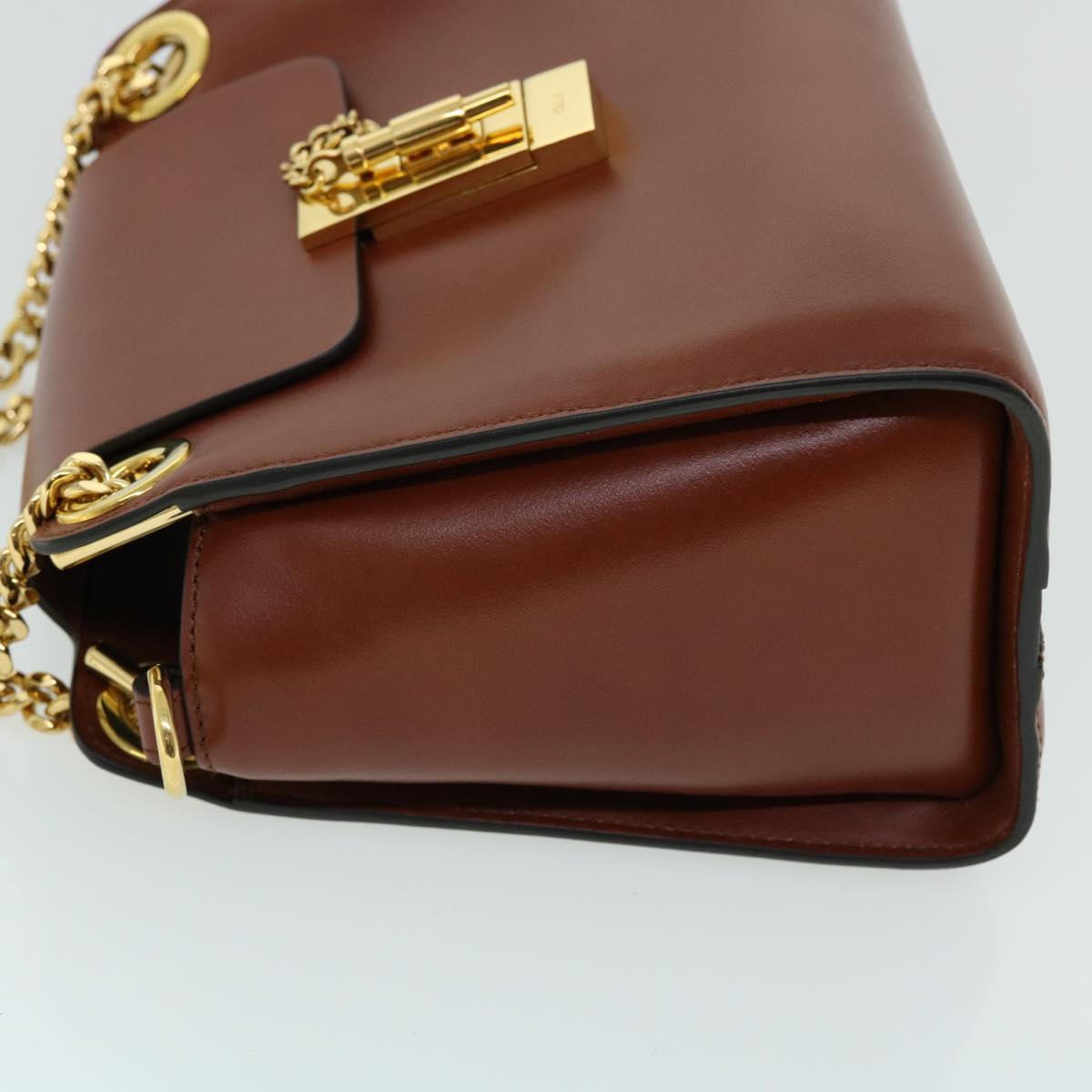 Chloe Chain Mini Annie Hand Bag Leather 2way Brown ki3449