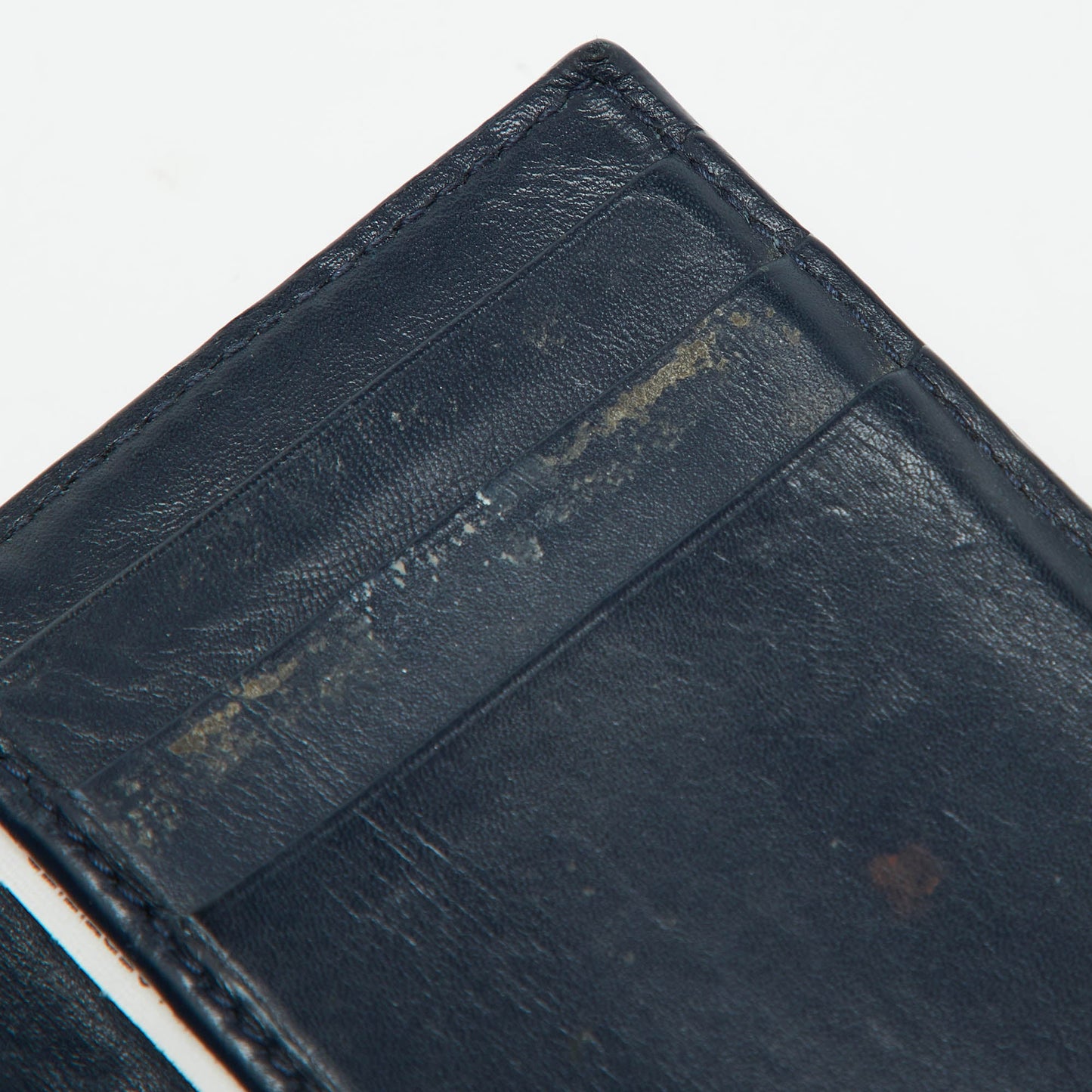 BOTTEGA VENETA Blue Intrecciato Leather Card Case