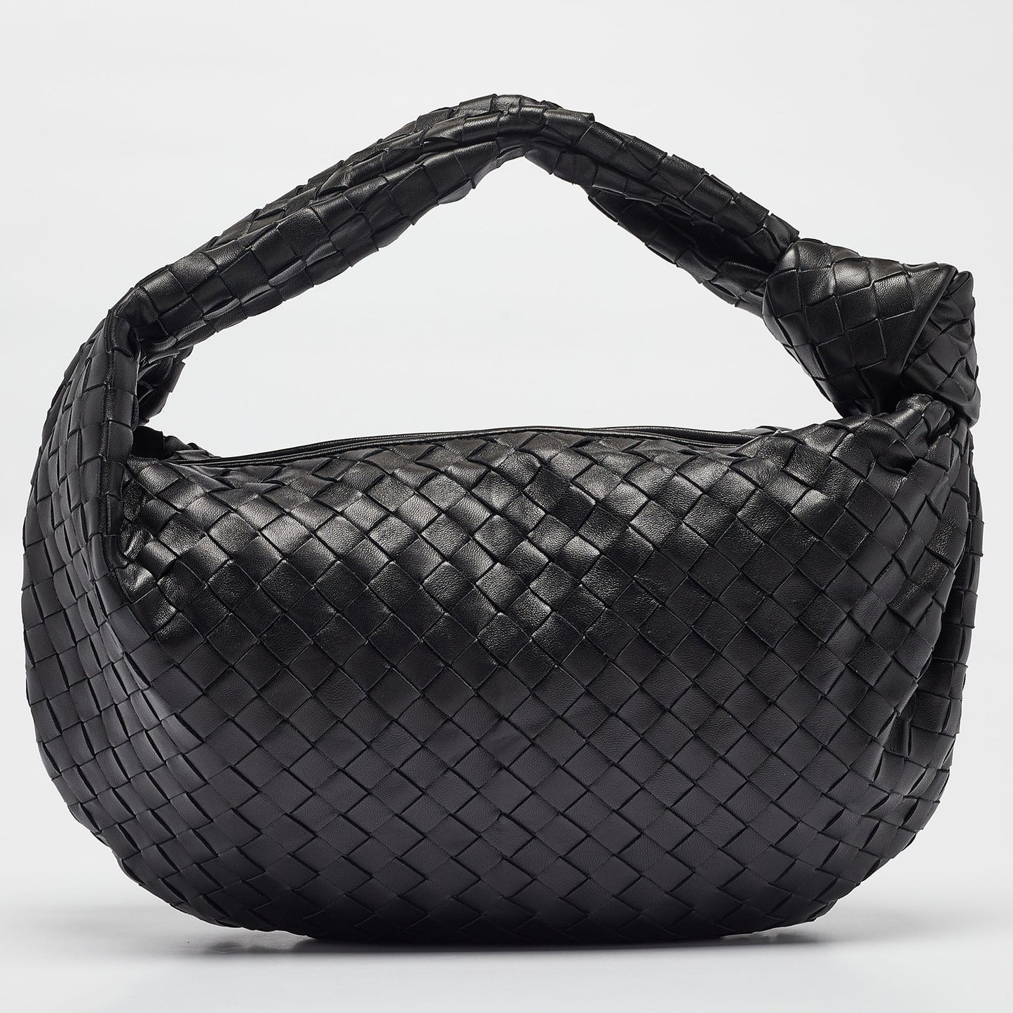 BOTTEGA VENETA Black Intrecciato Leather Small Jodie Hobo