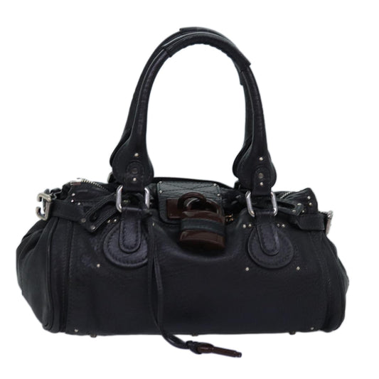 Chloe Paddington Hand Bag Leather Black mr171