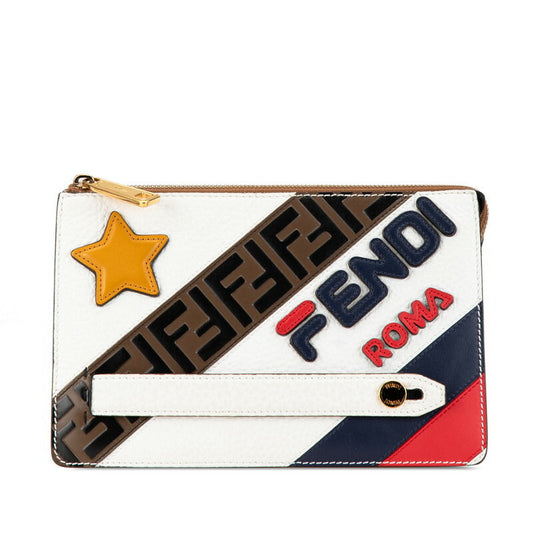 Fendi Fila Leather Clutch Bag 7VA350