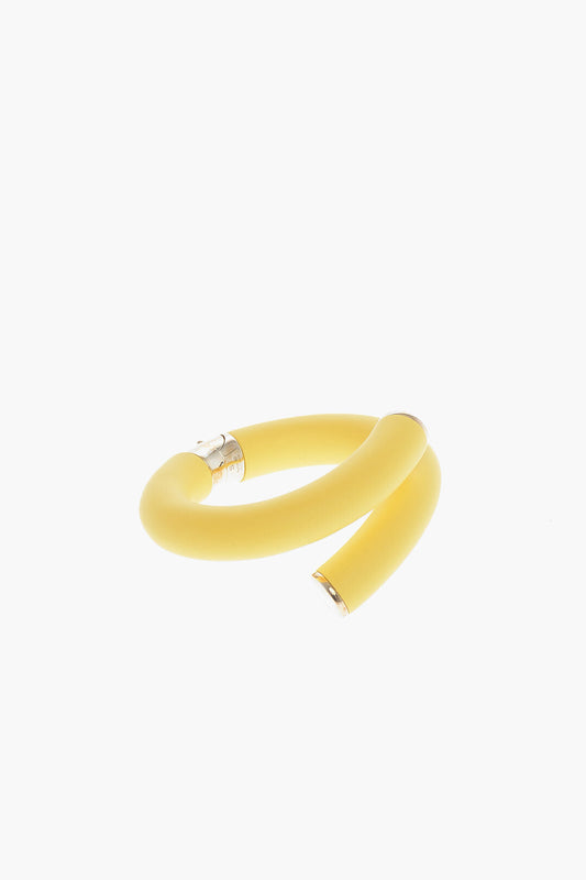 Bottega Veneta Pvc Silver CUFF Spiral-shaped Bracelet Yellow