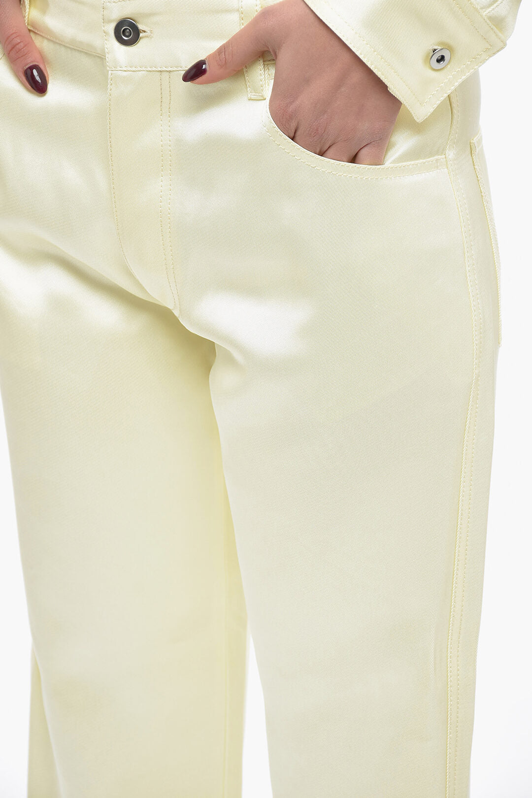 Bottega Veneta Viscose and Silk Blend Pants with Loose Fit
