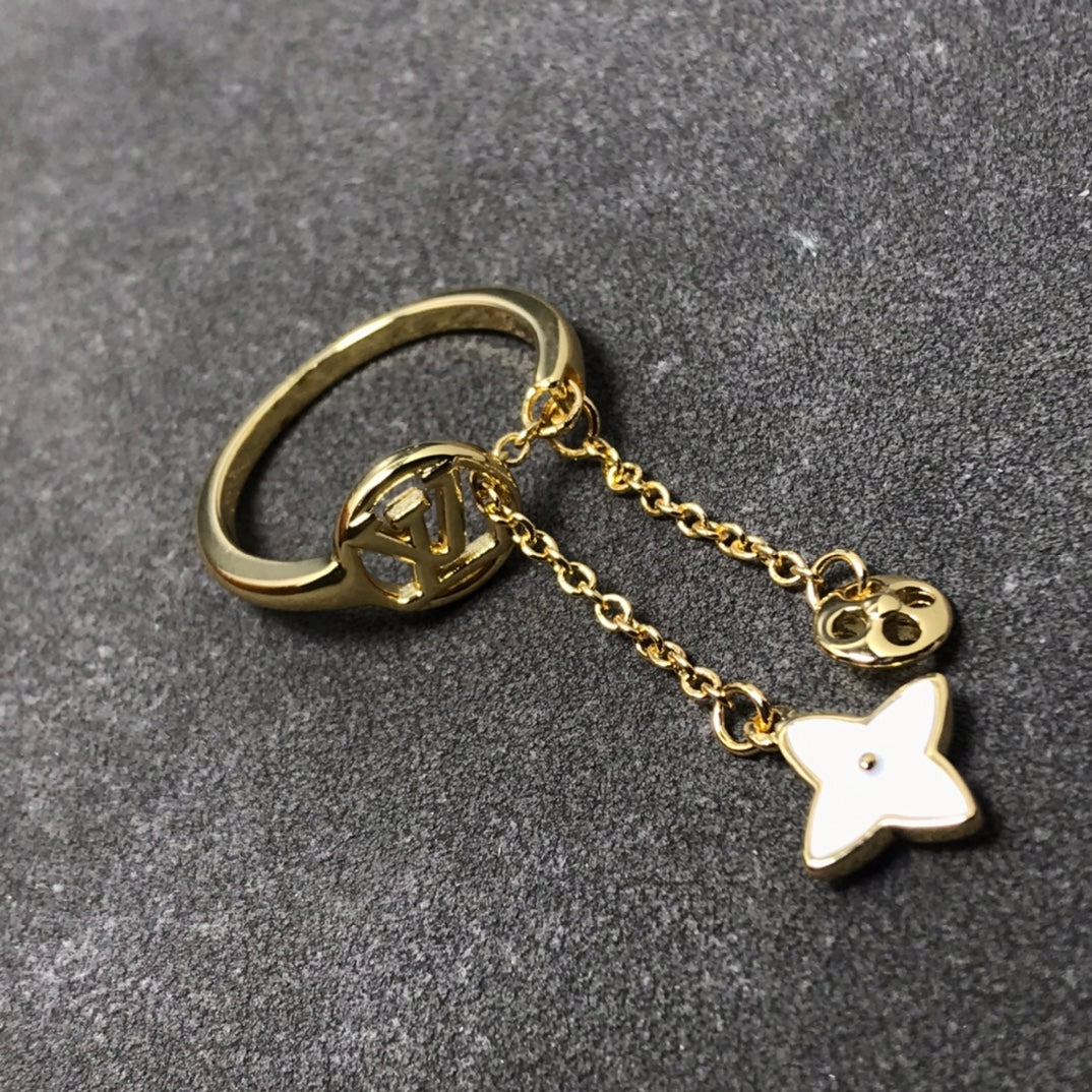 Louis Vuitton STAR MOP AND SUN GOLD RING