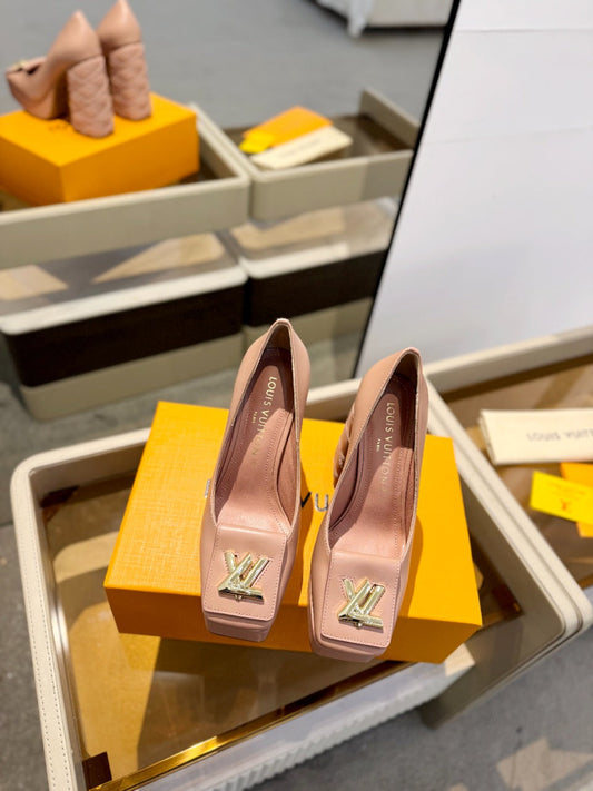 Louis Vuitton Shake Pump 120mm Nude Pink Cowhide