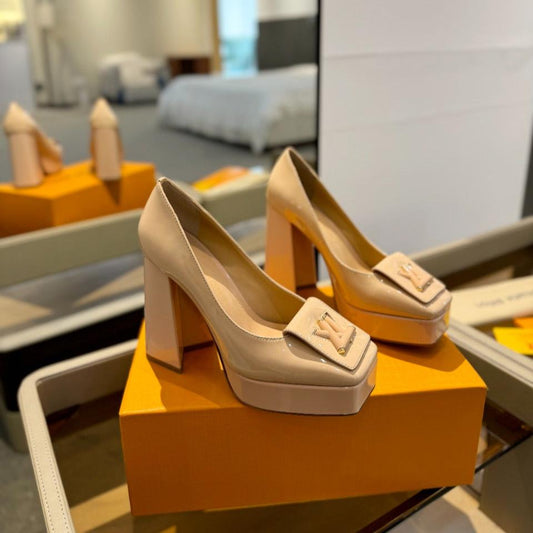 Louis Vuitton Shake Pump 120mm Beige Cowhide