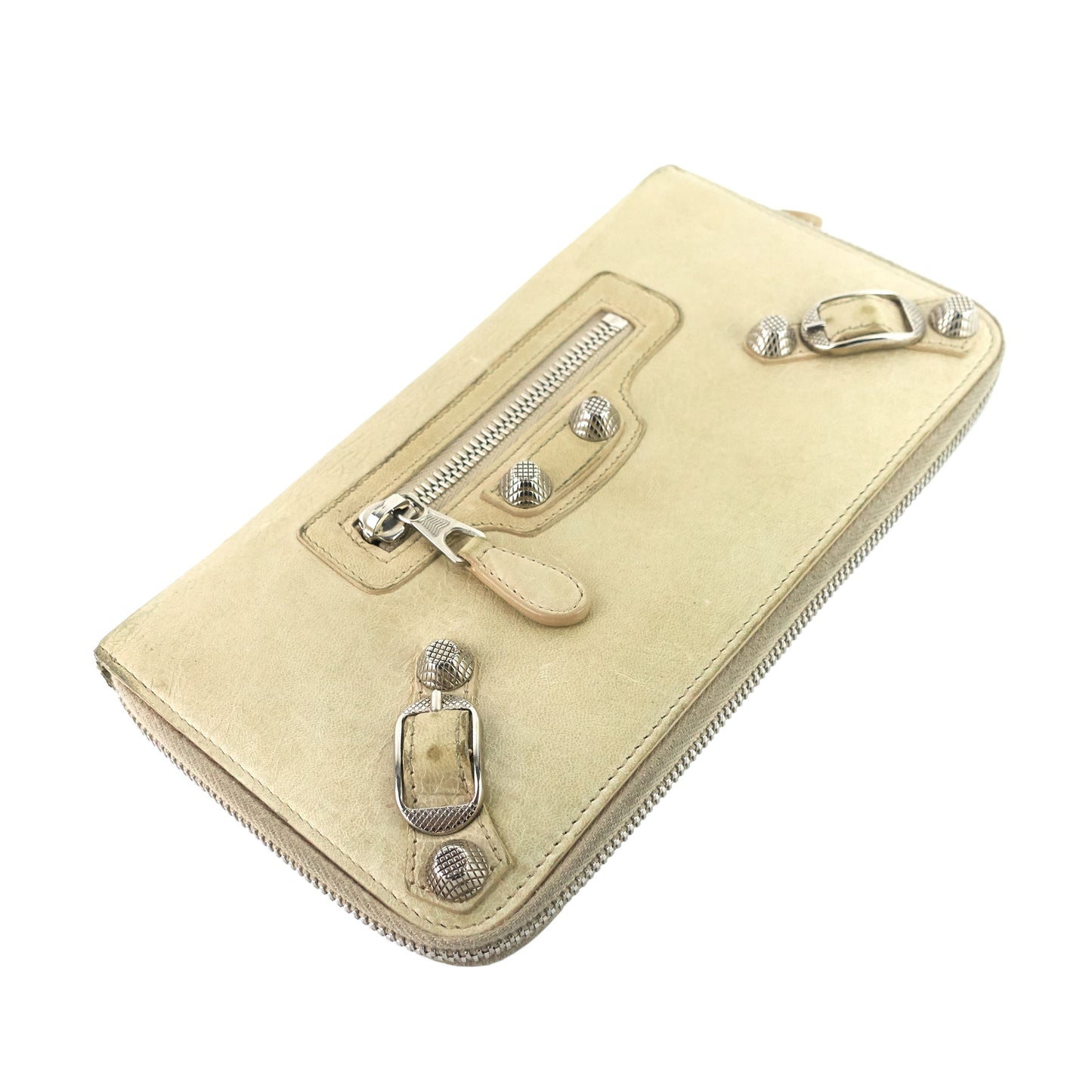 BALENCIAGA Long Zipper Agneau Leather Wallet