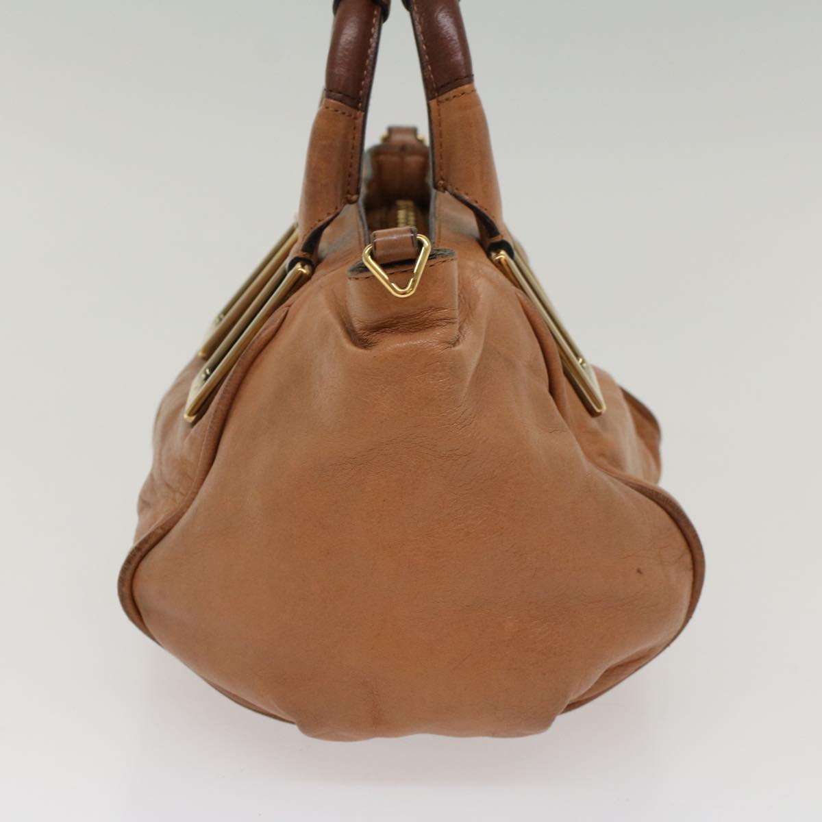 Chloe Etel Hand Bag Leather 2way Brown 03-12-50-65 yb341