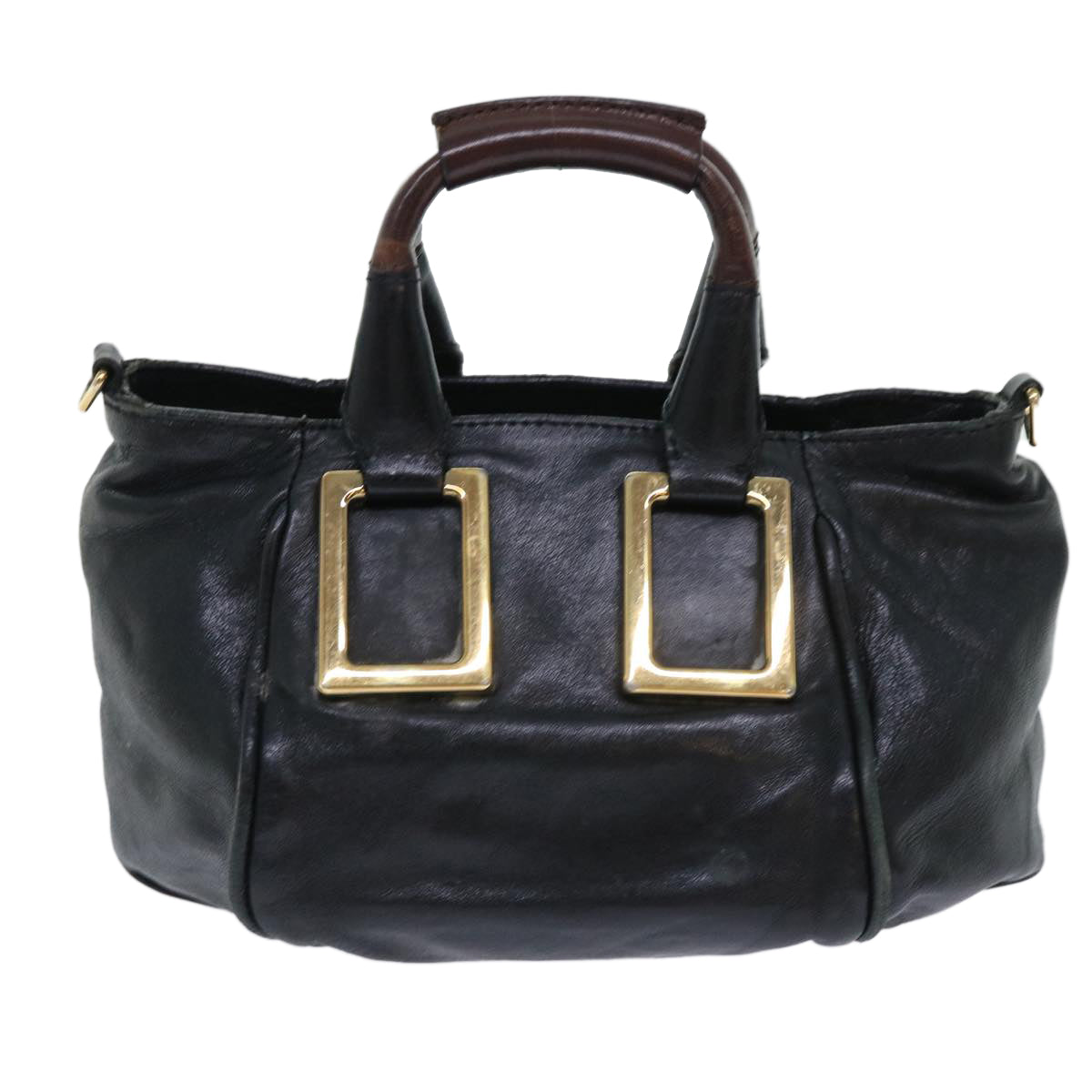 Chloe Etel Hand Bag Leather 2way Black yk8275